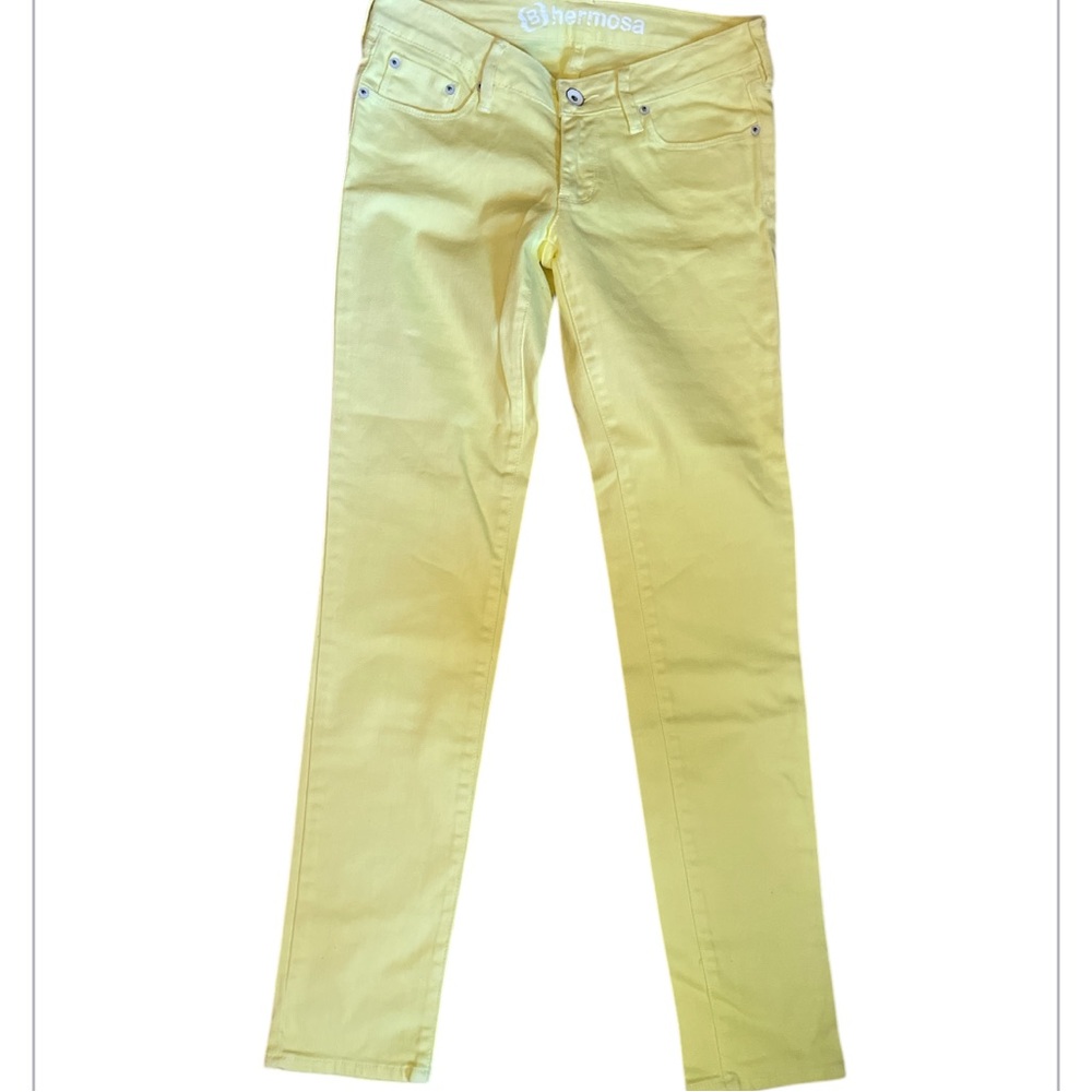 Hermosa super skinny yellow jeans size 5